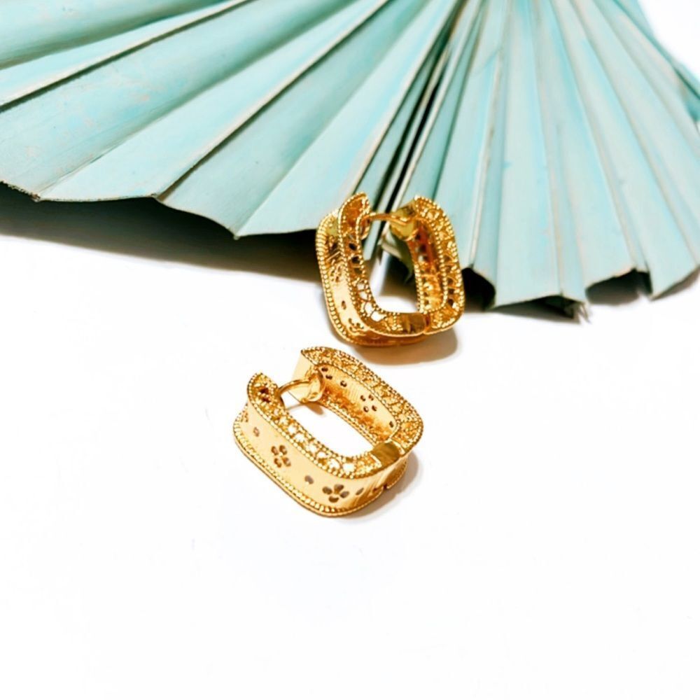 Gold hoop earrings